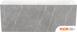 Ванна Wellsee PURE BY WELLSEE 166X77 230705002 (ОТДЕЛЬНОСТ. ВАННА БЕЛЫЙ ГЛЯНЕЦ/МАТ. СЕРЫЙ МРАМОР, ЭКРАН, НОЖКИ, СИФОН-АВТОМАТ ГЛЯНЦ. БЕЛЫЙ) (337283)