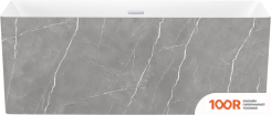 Ванна Wellsee PURE BY WELLSEE 166X77 230705001 (ОТДЕЛЬНОСТОЯЩАЯ ВАННА БЕЛЫЙ ГЛЯНЕЦ/МАТ. СЕРЫЙ МРАМОР, ЭКРАН, НОЖКИ, СИФОН-АВТОМАТ ХРОМ) (337282)