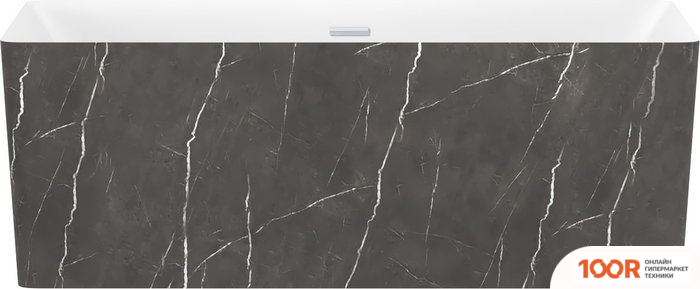 Ванна Wellsee PURE BY WELLSEE 166X77 230704001 (ОТДЕЛЬНОСТОЯЩАЯ ВАННА БЕЛЫЙ ГЛЯНЕЦ/МАТ. ЧЕРН. МРАМОР, ЭКРАН, НОЖКИ, СИФОН-АВТОМАТ ХРОМ) (337280)