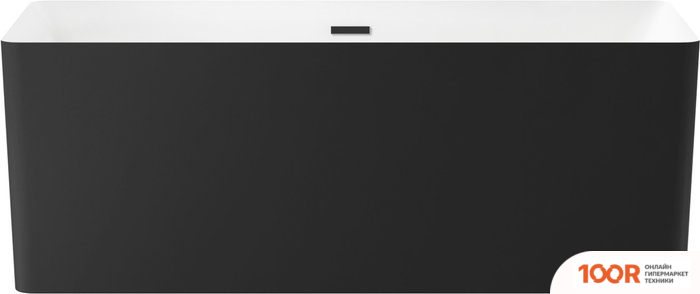 Ванна Wellsee PURE BY WELLSEE 166X77 230703003 (ОТДЕЛЬНОСТОЯЩАЯ ВАННА БЕЛЫЙ ГЛЯНЕЦ/МАТОВЫЙ ЧЕРНЫЙ, ЭКРАН, НОЖКИ, СИФОН-АВТОМАТ МАТОВЫЙ ЧЕРНЫЙ) (337279)