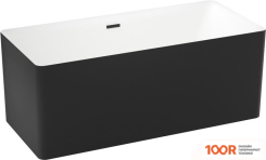 Ванна Wellsee PURE BY WELLSEE 166X77 230703003 (ОТДЕЛЬНОСТОЯЩАЯ ВАННА БЕЛЫЙ ГЛЯНЕЦ/МАТОВЫЙ ЧЕРНЫЙ, ЭКРАН, НОЖКИ, СИФОН-АВТОМАТ МАТОВЫЙ ЧЕРНЫЙ) (337279)
