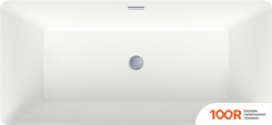 Ванна Wellsee PURE BY WELLSEE 166X77 230703001 (ОТДЕЛЬНОСТОЯЩАЯ ВАННА БЕЛЫЙ ГЛЯНЕЦ/МАТОВЫЙ ЧЕРНЫЙ, ЭКРАН, НОЖКИ, СИФОН-АВТОМАТ ХРОМ) (337277)