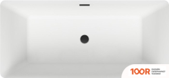 Ванна Wellsee PURE BY WELLSEE 166X77 230702003 (ОТДЕЛЬНОСТОЯЩАЯ ВАННА МАТОВЫЙ БЕЛЫЙ, ЭКРАН, НОЖКИ, СИФОН-АВТОМАТ МАТОВЫЙ ЧЕРНЫЙ) (337275)