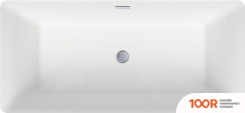 Ванна Wellsee PURE BY WELLSEE 166X77 230702001 (ОТДЕЛЬНОСТОЯЩАЯ ВАННА МАТОВЫЙ БЕЛЫЙ, ЭКРАН, НОЖКИ, СИФОН-АВТОМАТ ХРОМ) (337273)