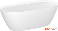 Ванна Wellsee PRO LINE 170X80 28750103R (ОТДЕЛЬНОСТОЯЩАЯ ВАННА БЕЛЫЙ ГЛЯНЕЦ, ЭКРАН, НОЖКИ, СИФОН-АВТОМАТ МАТОВЫЙ ЧЕРНЫЙ) (337266)