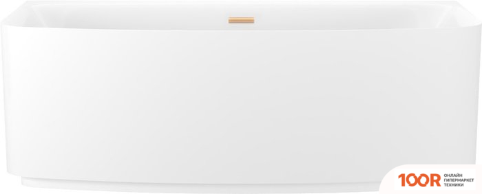 Ванна Wellsee GROUND BREAKING 170X80 28770104R (ПРИСТЕННАЯ ВАННА БЕЛЫЙ ГЛЯНЕЦ, ЭКРАН, НОЖКИ, СИФОН-АВТОМАТ ЗОЛОТО) (337234)