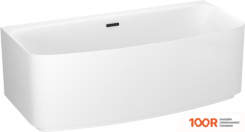 Ванна Wellsee GROUND BREAKING 170X80 28770103R (ПРИСТЕННАЯ ВАННА БЕЛЫЙ ГЛЯНЕЦ, ЭКРАН, НОЖКИ, СИФОН-АВТОМАТ МАТОВЫЙ ЧЕРНЫЙ) (337233)