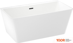 Ванна Wellsee GRACEFUL PRO 150X77 230902003 (ОТДЕЛЬНОСТОЯЩАЯ ВАННА БЕЛЫЙ ГЛЯНЕЦ, ЭКРАН, НОЖКИ, СИФОН-АВТОМАТ МАТОВЫЙ ЧЕРНЫЙ) (337220)