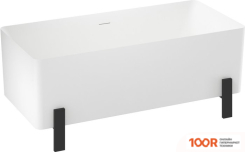 Ванна Wellsee FR.EUPHORIA 166X77,5 230101001 (ОТДЕЛЬНОСТОЯЩАЯ ВАННА БЕЛЫЙ ГЛЯНЕЦ, ЭКРАН, НОЖКИ МАТОВЫЙ ЧЕРНЫЙ) (337164)