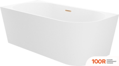 Ванна Wellsee EXCELLENCE PRO 180X80 28760804R (ПРИСТЕННАЯ ВАННА (ЛЕВАЯ) БЕЛЫЙ ГЛЯНЕЦ, ЭКРАН, НОЖКИ, СИФОН-АВТОМАТ ЗОЛОТО) (337135)