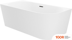 Ванна Wellsee EXCELLENCE PRO 180X80 28760803R (ПРИСТЕННАЯ ВАННА (ЛЕВАЯ) БЕЛЫЙ ГЛЯНЕЦ, ЭКРАН, НОЖКИ, СИФОН-АВТОМАТ МАТОВЫЙ ЧЕРНЫЙ) (337134)