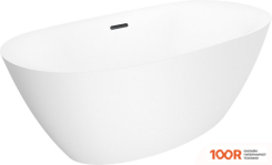 Ванна Wellsee ENJOY E AMEDEO 175X83 23740103R (ОТДЕЛЬНОСТОЯЩАЯ ВАННА БЕЛЫЙ ГЛЯНЕЦ, ЭКРАН, НОЖКИ, СИФОН-АВТОМАТ МАТОВЫЙ ЧЕРНЫЙ) (337090)