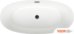 Ванна Wellsee ÉCLATANT 159X74 231301003 (ОТДЕЛЬНОСТОЯЩАЯ ВАННА БЕЛЫЙ ГЛЯНЕЦ, ЭКРАН, НОЖКИ, СИФОН-АВТОМАТ МАТОВЫЙ ЧЕРНЫЙ) (337082)