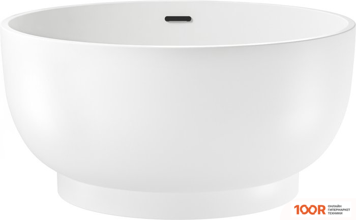 Ванна Wellsee CREPE DE FRANCE 130X130 236701003 (ОТДЕЛЬНОСТОЯЩАЯ ВАННА БЕЛЫЙ ГЛЯНЕЦ, ЭКРАН, НОЖКИ, СИФОН-АВТОМАТ МАТОВЫЙ ЧЕРНЫЙ) (337043)