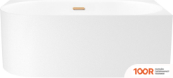 Ванна Wellsee COLLARO MINI 140X70 28870504R (ПРИСТЕННАЯ ВАННА (ПРАВАЯ) БЕЛЫЙ ГЛЯНЕЦ, ЭКРАН, НОЖКИ, СИФОН-АВТОМАТ ЗОЛОТО) (337040)