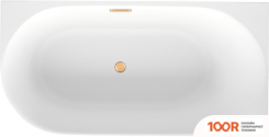 Ванна Wellsee COLLARO MINI 140X70 28870504R (ПРИСТЕННАЯ ВАННА (ПРАВАЯ) БЕЛЫЙ ГЛЯНЕЦ, ЭКРАН, НОЖКИ, СИФОН-АВТОМАТ ЗОЛОТО) (337040)