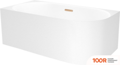 Ванна Wellsee COLLARO MINI 140X70 28870304R (ПРИСТЕННАЯ ВАННА (ЛЕВАЯ) БЕЛЫЙ ГЛЯНЕЦ, ЭКРАН, НОЖКИ, СИФОН-АВТОМАТ ЗОЛОТО) (337036)