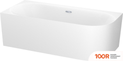 Ванна Wellsee COLLARO 170X80 28910301R (ПРИСТЕННАЯ ВАННА (ЛЕВАЯ) БЕЛЫЙ ГЛЯНЕЦ, ЭКРАН, НОЖКИ, СИФОН-АВТОМАТ ХРОМ) (337009)