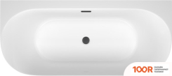 Ванна Wellsee COLLARO 170X80 28910103R (ПРИСТЕННАЯ ВАННА БЕЛЫЙ ГЛЯНЕЦ, ЭКРАН, НОЖКИ, СИФОН-АВТОМАТ МАТОВЫЙ ЧЕРНЫЙ) (337007)