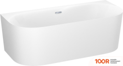 Ванна Wellsee COLLARO 170X80 28910101R (ПРИСТЕННАЯ ВАННА БЕЛЫЙ ГЛЯНЕЦ, ЭКРАН, НОЖКИ, СИФОН-АВТОМАТ ХРОМ) (337005)