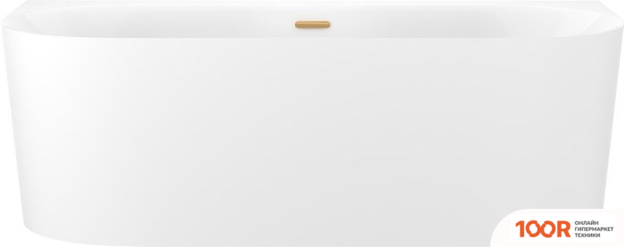 Ванна Wellsee COLLARO 150X75 28910704R (ПРИСТЕННАЯ ВАННА БЕЛЫЙ ГЛЯНЕЦ, ЭКРАН, НОЖКИ, СИФОН-АВТОМАТ ЗОЛОТО) (336996)