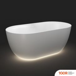 Ванна Wellsee CHIC RIVIERA 149X78 23680402R (ОТДЕЛЬНОСТОЯЩАЯ ВАННА С ПОДСВЕТКОЙ БЕЛЫЙ ГЛЯНЕЦ, ЭКРАН, НОЖКИ, СИФОН-АВТОМАТ ГЛЯНЦЕВЫЙ БЕЛЫЙ) (336964)