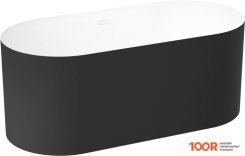 Ванна Wellsee CHALICE PERFECTION 166X77 230603002 (ОТДЕЛЬНОСТОЯЩАЯ ВАННА БЕЛЫЙ ГЛЯНЕЦ/МАТ. ЧЕРН., ЭКРАН, НОЖКИ, СИФОН-АВТОМАТ ГЛЯНЦЕВЫЙ БЕЛЫЙ) (336942)