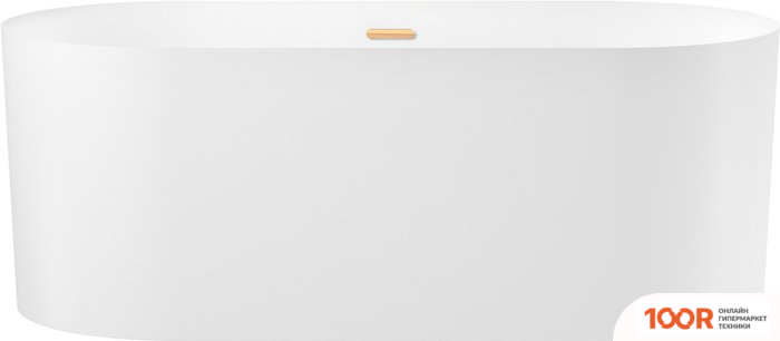 Ванна Wellsee CHALICE PERFECTION 166X77 230601004 (ОТДЕЛЬНОСТОЯЩАЯ ВАННА БЕЛЫЙ ГЛЯНЕЦ, ЭКРАН, НОЖКИ, СИФОН-АВТОМАТ ЗОЛОТО) (336936)