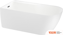 Ванна Wellsee CAMELLIA 2.0 167X82 236201003 (ОТДЕЛЬНОСТОЯЩАЯ ВАННА (ЛЕВАЯ) БЕЛЫЙ ГЛЯНЕЦ, ЭКРАН, НОЖКИ, СИФОН-АВТОМАТ МАТОВЫЙ ЧЕРНЫЙ) (336917)