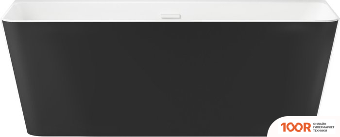 Ванна Wellsee BROMANCE 170X78 231602002 (ПРИСТЕННАЯ ВАННА БЕЛЫЙ ГЛЯНЕЦ/МАТОВЫЙ ЧЕРНЫЙ, ЭКРАН, НОЖКИ, СИФОН-АВТОМАТ ГЛЯНЦЕВЫЙ БЕЛЫЙ) (336893)