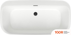 Ванна Wellsee BRILLANT ICON 160X80 236001003 (ОТДЕЛЬНОСТОЯЩАЯ ВАННА БЕЛЫЙ ГЛЯНЕЦ, ЭКРАН, НОЖКИ, СИФОН-АВТОМАТ МАТОВЫЙ ЧЕРНЫЙ) (336886)