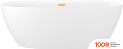 Ванна Wellsee BLISS 170X80 28820104R (ОТДЕЛЬНОСТОЯЩАЯ ВАННА БЕЛЫЙ ГЛЯНЕЦ, ЭКРАН, НОЖКИ, СИФОН-АВТОМАТ ЗОЛОТО) (336883)