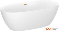 Ванна Wellsee BLISS 170X80 28820104R (ОТДЕЛЬНОСТОЯЩАЯ ВАННА БЕЛЫЙ ГЛЯНЕЦ, ЭКРАН, НОЖКИ, СИФОН-АВТОМАТ ЗОЛОТО) (336883)