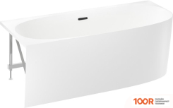 Ванна Wellsee BELLE SPA 2.0 170X75 235805003 (ПРИСТЕННАЯ ВАННА (ЛЕВАЯ) БЕЛЫЙ ГЛЯНЕЦ, ЭКРАН, КАРКАС, СИФОН-АВТОМАТ МАТОВЫЙ ЧЕРНЫЙ) (336869)