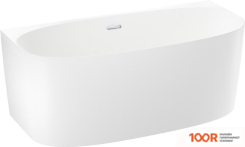 Ванна Wellsee BELLE SPA 2.0 160X75 235801001 (ПРИСТЕННАЯ ВАННА БЕЛЫЙ ГЛЯНЕЦ, ЭКРАН, НОЖКИ, СИФОН-АВТОМАТ ХРОМ) (336851)