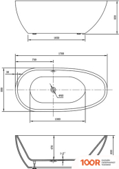 Ванна Vincea VBT-422-1700 170X80 (336806)