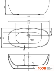 Ванна Vincea VBT-405-1700 170X80 (336797)