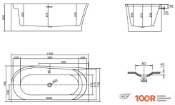 Ванна Vincea VBT-301-1500R 150X78 (ПРАВАЯ) (336789)