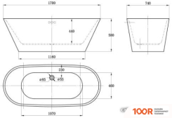 Ванна Vincea VBT-102 170X75 (336760)