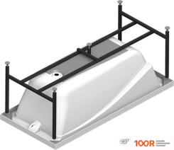 Ванна Vannesa ФЕЛИЦИЯ 160X75 2-75-2-0-9-204 (ГИДРОМАССАЖ, КЛАССИК ХРОМ) (336726)