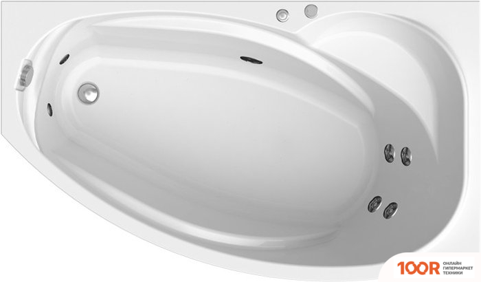 Ванна Vannesa СОФИЯ 169X99 R 2-75-2-2-0-223 (С ГИДРОМАССАЖЕМ КЛАССИК ХРОМ) (336717)