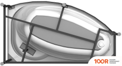 Ванна Vannesa СОФИЯ 169X99 L 2-77-2-1-0-223 (С ГИДРОМАССАЖЕМ АКТИВ ХРОМ) (336715)