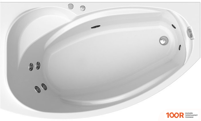 Ванна Vannesa СОФИЯ 169X99 L 2-75-2-1-0-223 (С ГИДРОМАССАЖЕМ КЛАССИК ХРОМ) (336713)