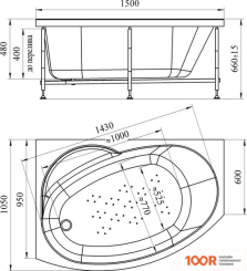Ванна Vannesa МОНТИ 150X105R 2-78-0-2-1-213 (336674)
