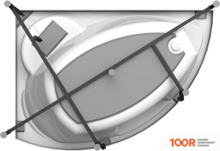 Ванна Vannesa АЛАРИ 168X120L 2-77-2-1-0-218 (ГИДРОМАССАЖ, АКТИВ ХРОМ) (336558)