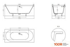 Ванна Umy Home IN FOCUS 180X80 U-COAT UG11011 (БЕЛЫЙ ГЛЯНЦЕВЫЙ) (336337)