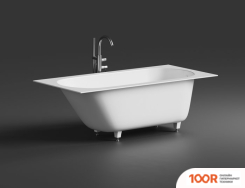 Ванна Umy Home IN 180X80 U-COAT UG10912RF (ЧЕРНЫЙ ГЛЯНЦЕВЫЙ) (336336)