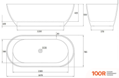 Ванна Santehnika Life САВАННА 150X76 000155 (336194)