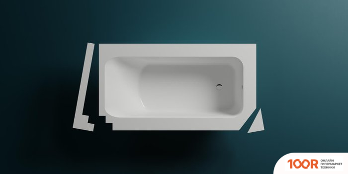 Ванна Salini ORLANDO VASTA 190X100 102014M (S-SENSE, МАТОВЫЙ) (336074)