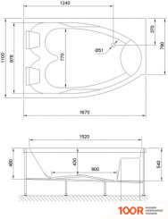 Ванна Royal Bath SHAKESPEARE 170X110L RB652100 (С КАРКАСОМ) (335908)